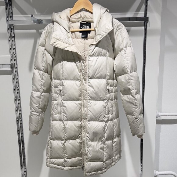 The North Face Metropolis II Parka Winter Jacket 550 Vintage White Womens Small - Picture 2 of 12